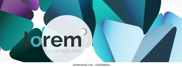 Modern geometric background. Poster template with polygonal elements. Vector illustration