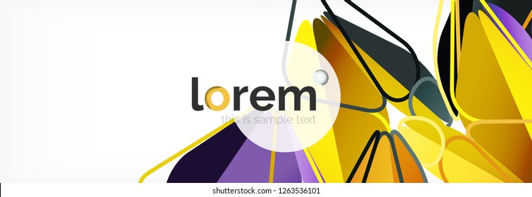 Modern geometric background. Poster template with polygonal elements. Vector illustration