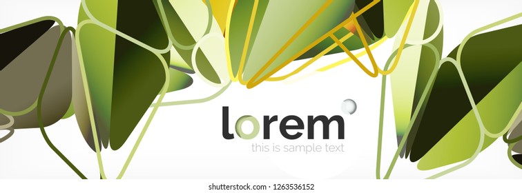Modern geometric background. Poster template with polygonal elements. Vector illustration