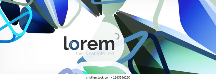 Moderner geometrischer Hintergrund. Plakatvorlage mit polygonalen Elementen. Vektorgrafik