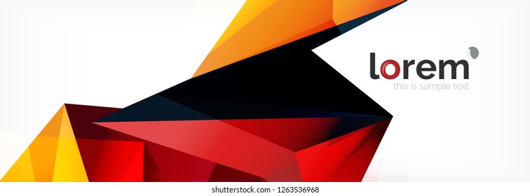 Fondo geométrico moderno. Plantilla de cartel con elementos poligonales. Ilustración del vector