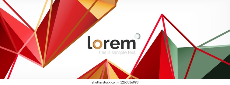 Modern geometric background. Poster template with polygonal elements. Vector illustration
