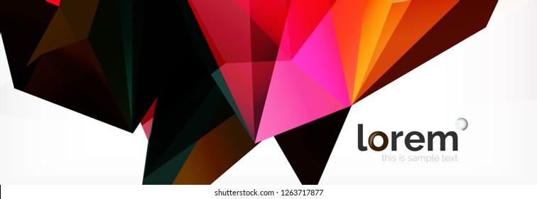 Moderner geometrischer Hintergrund. Plakatvorlage mit polygonalen Elementen. Vektorgrafik