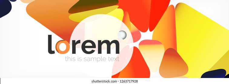 Modern geometric background. Poster template with polygonal elements. Vector illustration