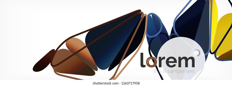 Modern geometric background. Poster template with polygonal elements. Vector illustration