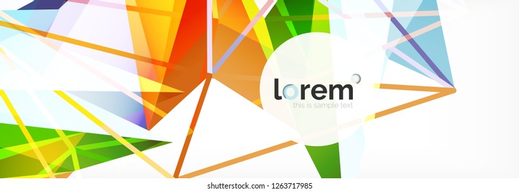 Modern geometric background. Poster template with polygonal elements. Vector illustration