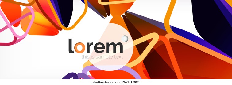 Modern geometric background. Poster template with polygonal elements. Vector illustration