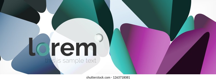 Moderner geometrischer Hintergrund. Plakatvorlage mit polygonalen Elementen. Vektorgrafik