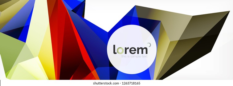 Modern geometric background. Poster template with polygonal elements. Vector illustration