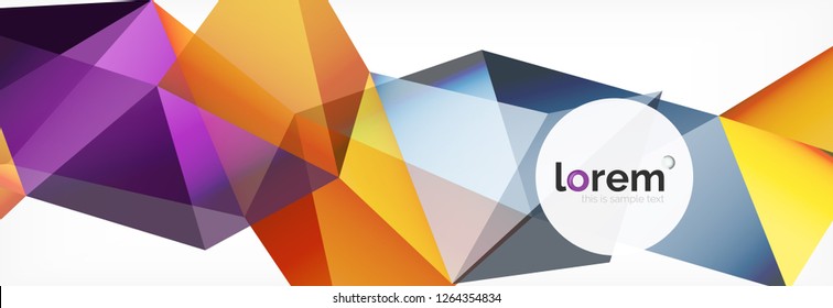Modern geometric background. Poster template with polygonal elements. Vector illustration