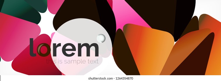 Modern geometric background. Poster template with polygonal elements. Vector illustration