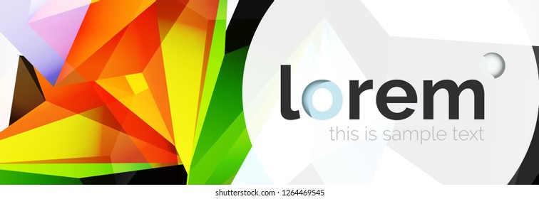 Modern geometric background. Poster template with polygonal elements. Vector illustration