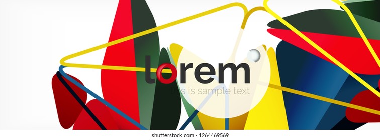 Modern geometric background. Poster template with polygonal elements. Vector illustration