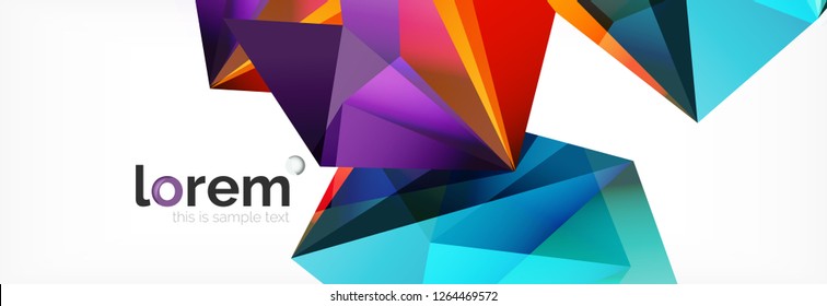 Modern geometric background. Poster template with polygonal elements. Vector illustration