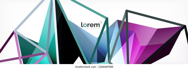 Moderner geometrischer Hintergrund. Plakatvorlage mit polygonalen Elementen. Vektorgrafik