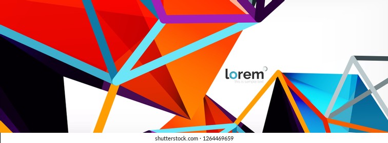 Modern geometric background. Poster template with polygonal elements. Vector illustration