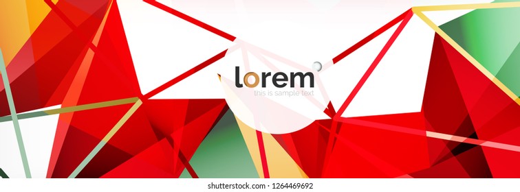 Modern geometric background. Poster template with polygonal elements. Vector illustration