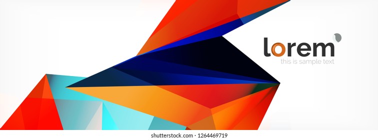 Modern geometric background. Poster template with polygonal elements. Vector illustration