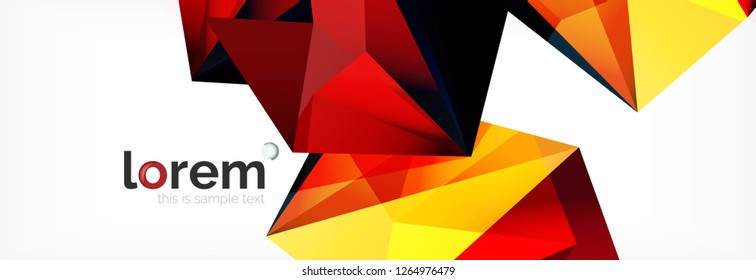 Modern geometric background. Poster template with polygonal elements. Vector illustration