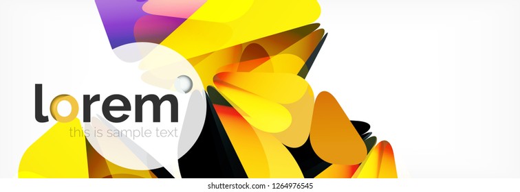 Modern geometric background. Poster template with polygonal elements. Vector illustration