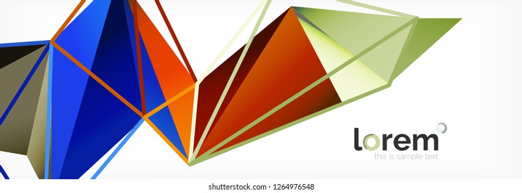 Modern geometric background. Poster template with polygonal elements. Vector illustration