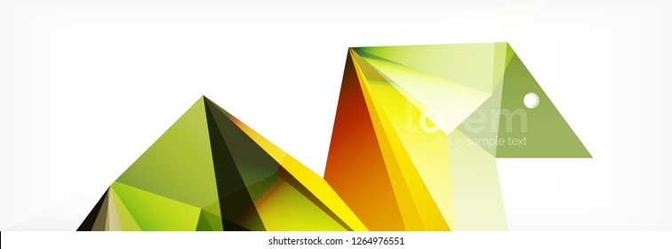 Modern geometric background. Poster template with polygonal elements. Vector illustration