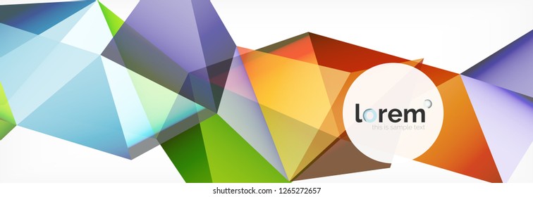 Modern geometric background. Poster template with polygonal elements. Vector illustration