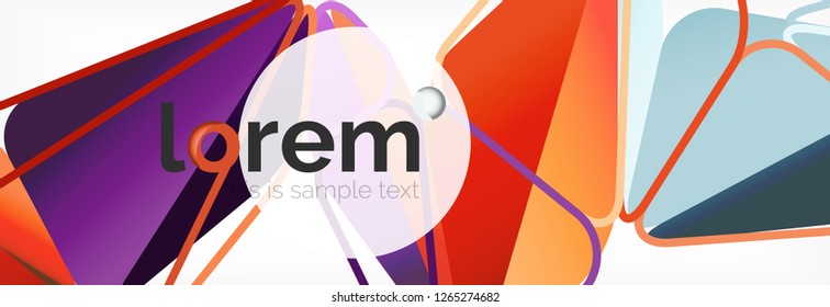 Modern geometric background. Poster template with polygonal elements. Vector illustration