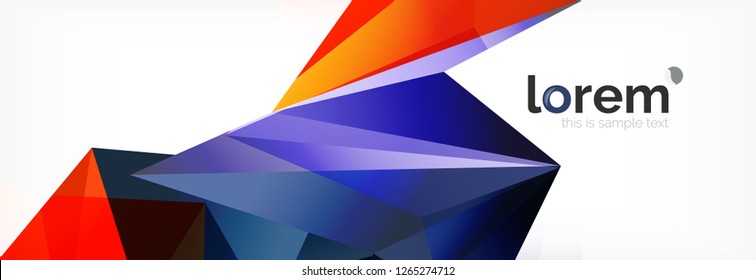 Modern geometric background. Poster template with polygonal elements. Vector illustration