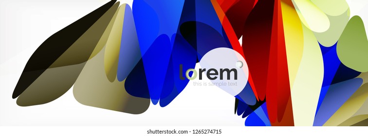 Modern geometric background. Poster template with polygonal elements. Vector illustration