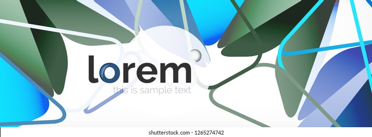 Modern geometric background. Poster template with polygonal elements. Vector illustration