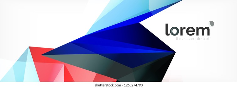 Modern geometric background. Poster template with polygonal elements. Vector illustration