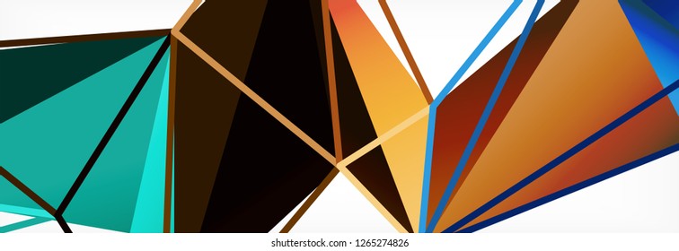 Fondo geométrico moderno. Plantilla de cartel con elementos poligonales. Ilustración del vector