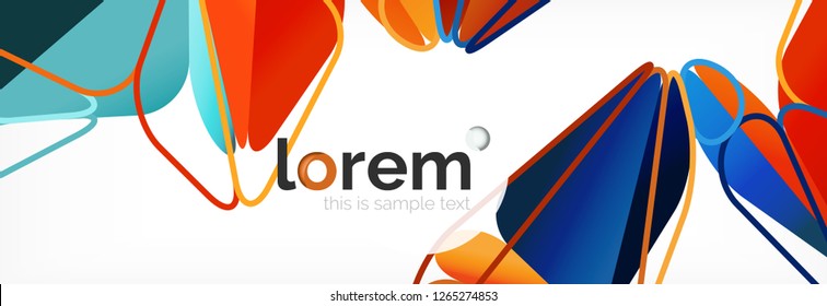 Modern geometric background. Poster template with polygonal elements. Vector illustration