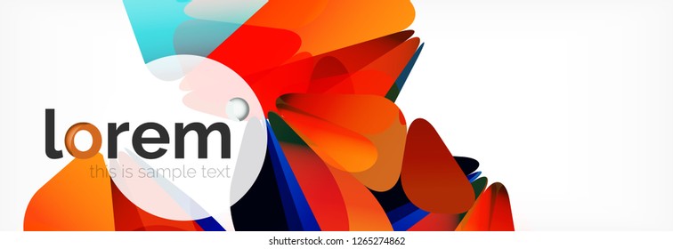 Modern geometric background. Poster template with polygonal elements. Vector illustration