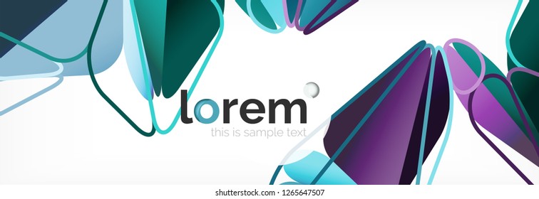 Modern geometric background. Poster template with polygonal elements. Vector illustration