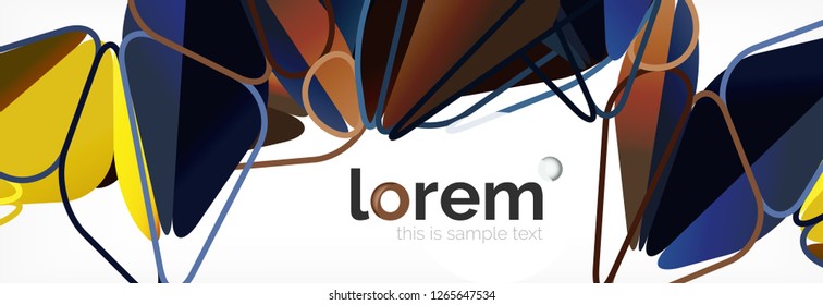 Modern geometric background. Poster template with polygonal elements. Vector illustration