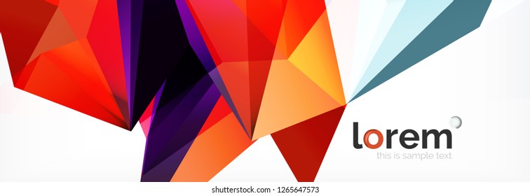 Modern geometric background. Poster template with polygonal elements. Vector illustration