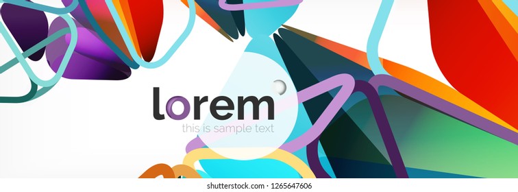 Moderner geometrischer Hintergrund. Plakatvorlage mit polygonalen Elementen. Vektorgrafik
