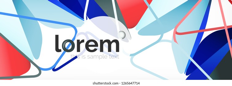 Modern geometric background. Poster template with polygonal elements. Vector illustration