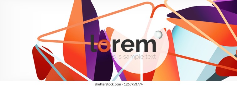 Modern geometric background. Poster template with polygonal elements. Vector illustration