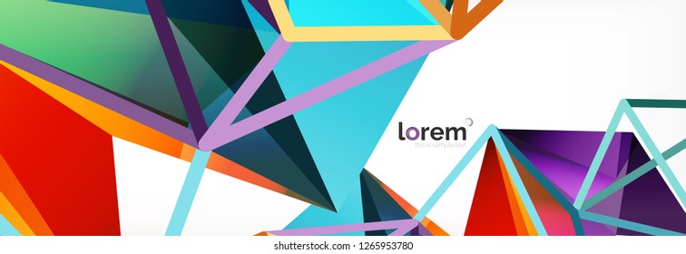 Modern geometric background. Poster template with polygonal elements. Vector illustration