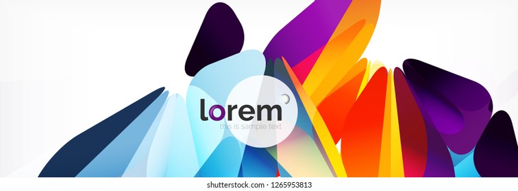 Modern geometric background. Poster template with polygonal elements. Vector illustration
