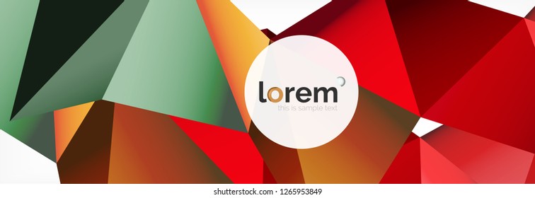 Modern geometric background. Poster template with polygonal elements. Vector illustration