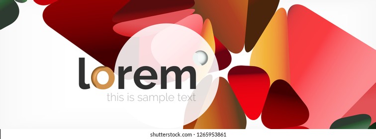 Modern geometric background. Poster template with polygonal elements. Vector illustration