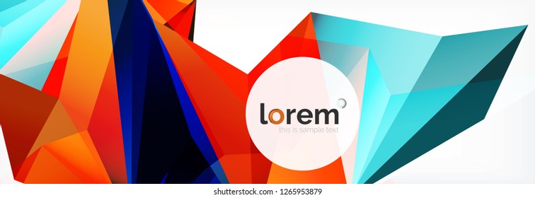 Moderner geometrischer Hintergrund. Plakatvorlage mit polygonalen Elementen. Vektorgrafik