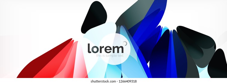 Modern geometric background. Poster template with polygonal elements. Vector illustration