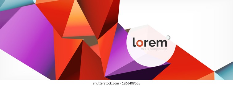 Modern geometric background. Poster template with polygonal elements. Vector illustration