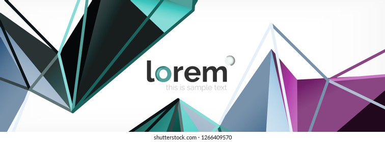 Modern geometric background. Poster template with polygonal elements. Vector illustration