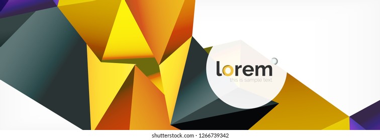 Modern geometric background. Poster template with polygonal elements. Vector illustration